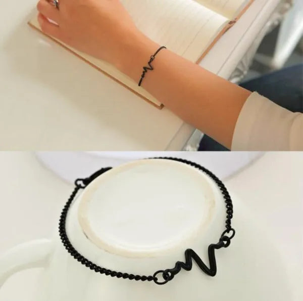 Medical ECG Bracelet Stethoscope Heartbeat Bracelets For Women Men Nurse Doctor Bracelet