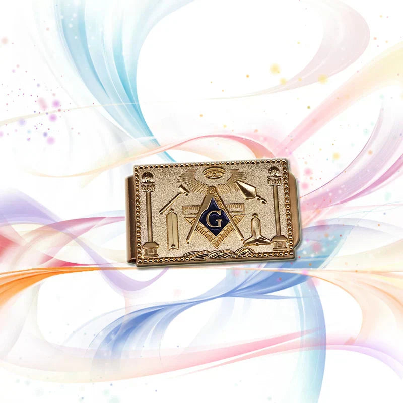 Antique Copper/Steel Masonic Money Clip Cool Vintage Memorabilia Collection