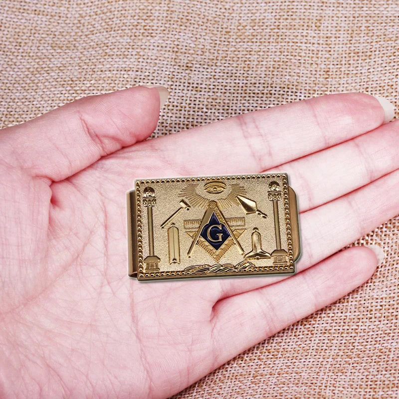 Antique Copper/Steel Masonic Money Clip Cool Vintage Memorabilia Collection