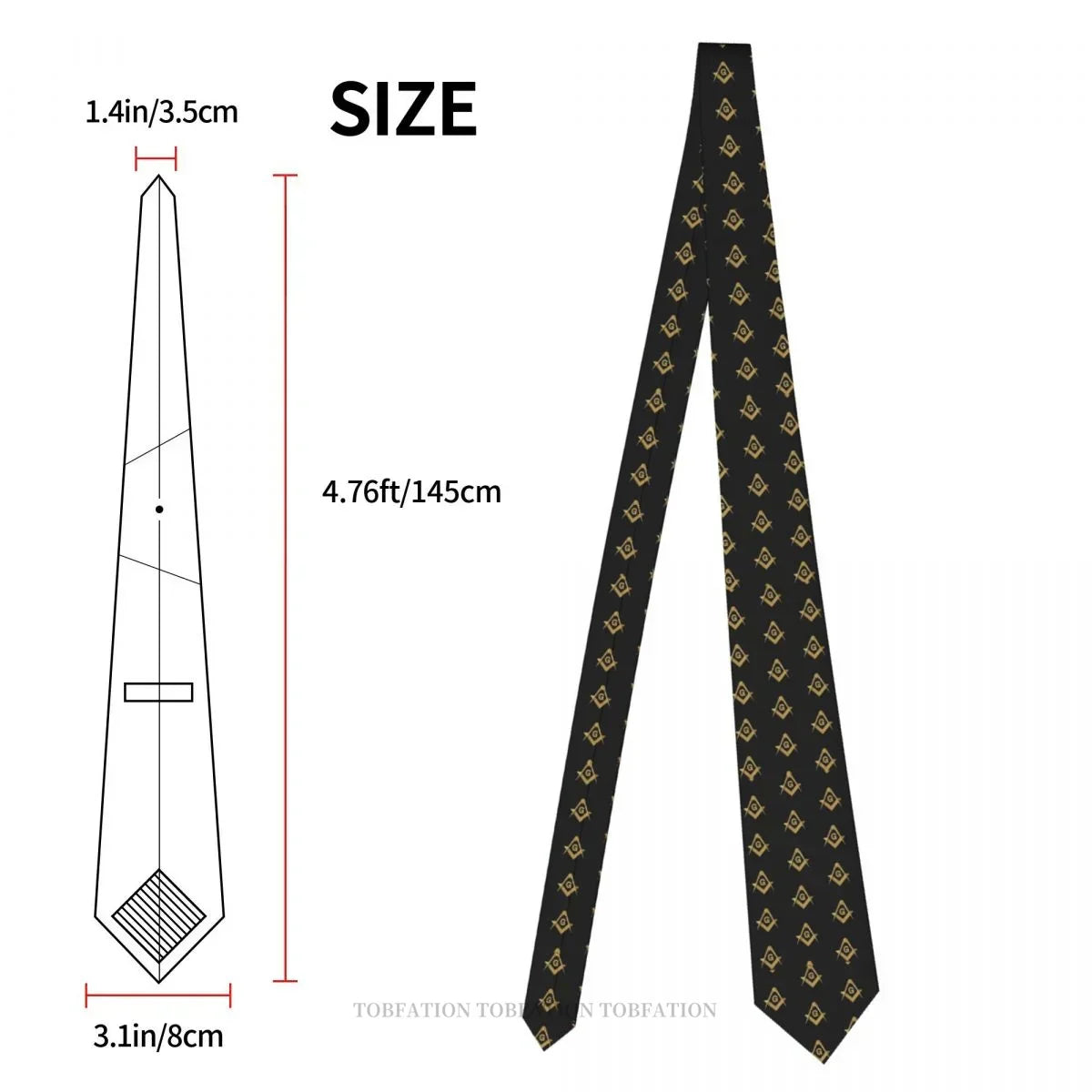 Masonic Multi patterns and colors neck tie