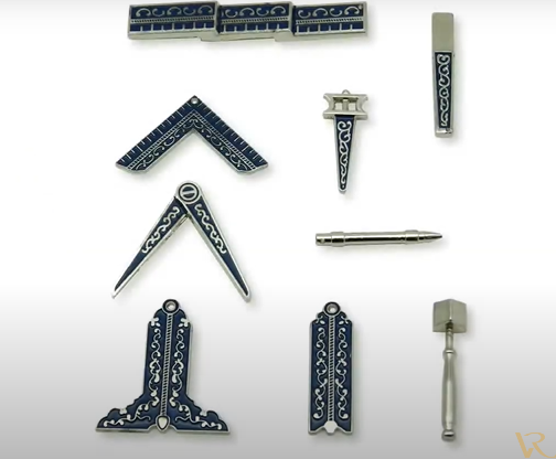 Masonic miniature Working 9 Tools Set
