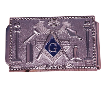 Antique Copper/Steel Masonic Money Clip Cool Vintage Memorabilia Collection