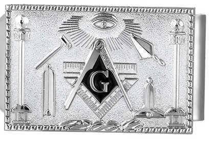 Antique Copper/Steel Masonic Money Clip Cool Vintage Memorabilia Collection
