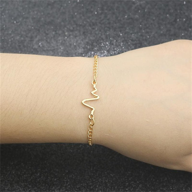 Medical ECG Bracelet Stethoscope Heartbeat Bracelets For Women Men Nurse Doctor Bracelet