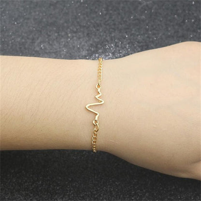 Medical ECG Bracelet Stethoscope Heartbeat Bracelets For Women Men Nurse Doctor Bracelet