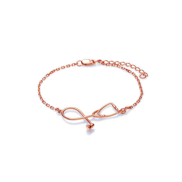 Unisex Stethoscope Bracelet 3 Colors Alloy Made