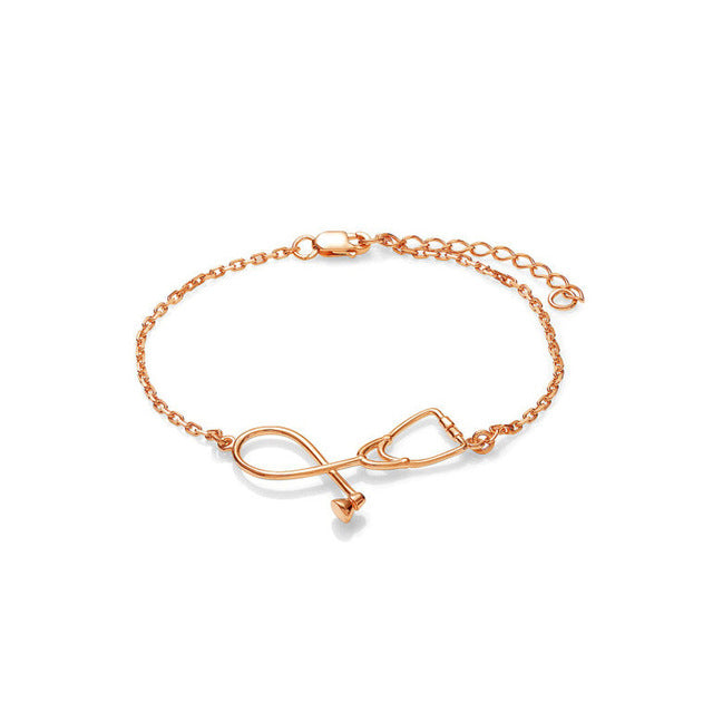Unisex Stethoscope Bracelet 3 Colors Alloy Made