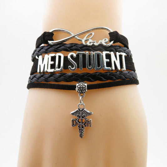 MerchsMate® Exclusive Infinity love Hand Sewn & Assembled Med student Bracelet